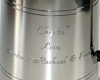 Pewter Tankard Engraving