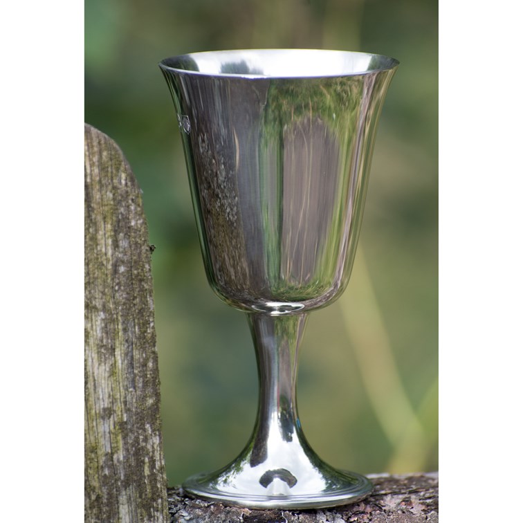 Large Pewter Bell Goblet