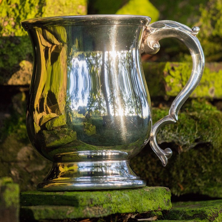 Classic Georgian One Pint Pewter Tankard