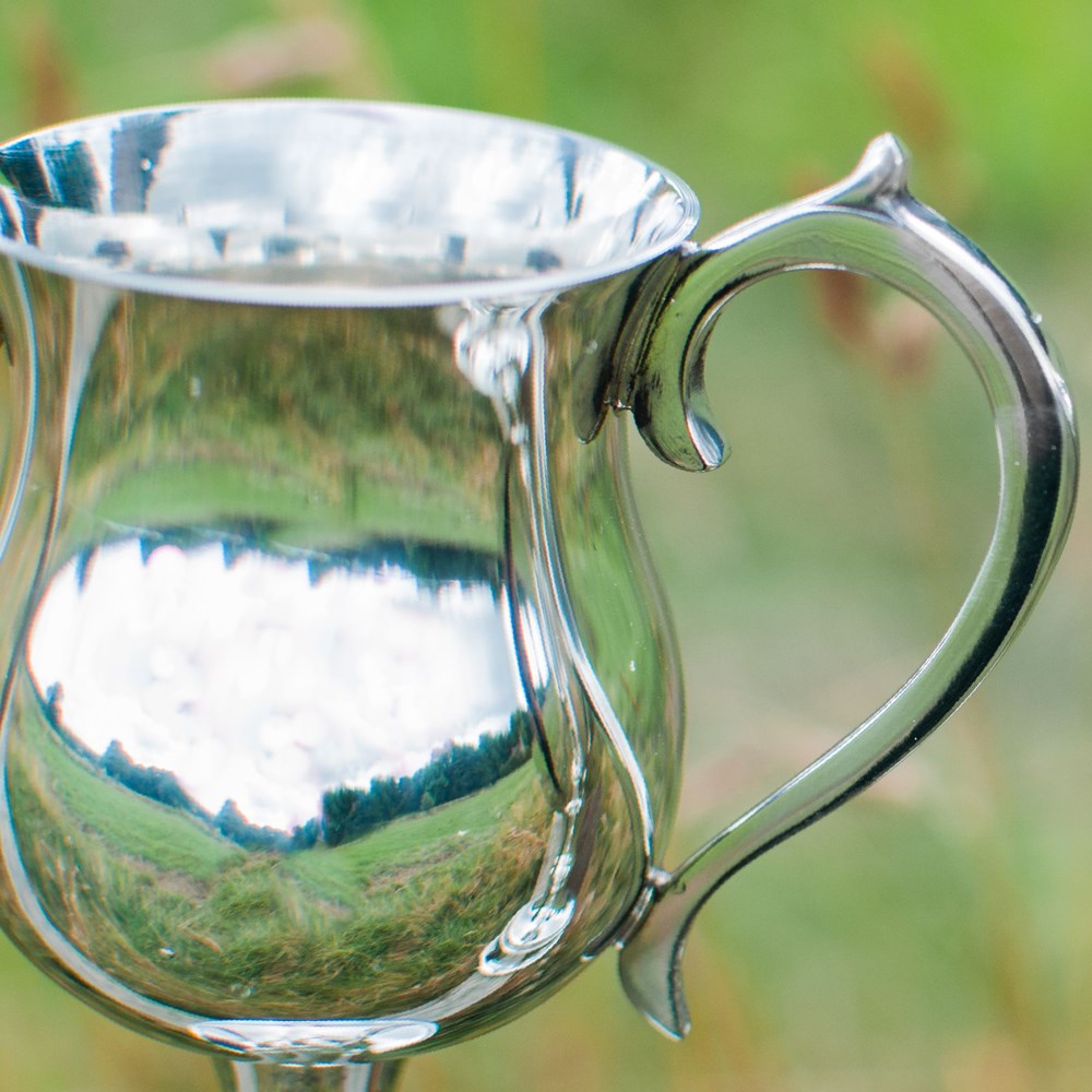 Large Georgian Pewter Trophy