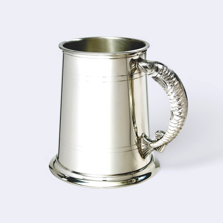 Fish Handle One Pint Pewter Tankard