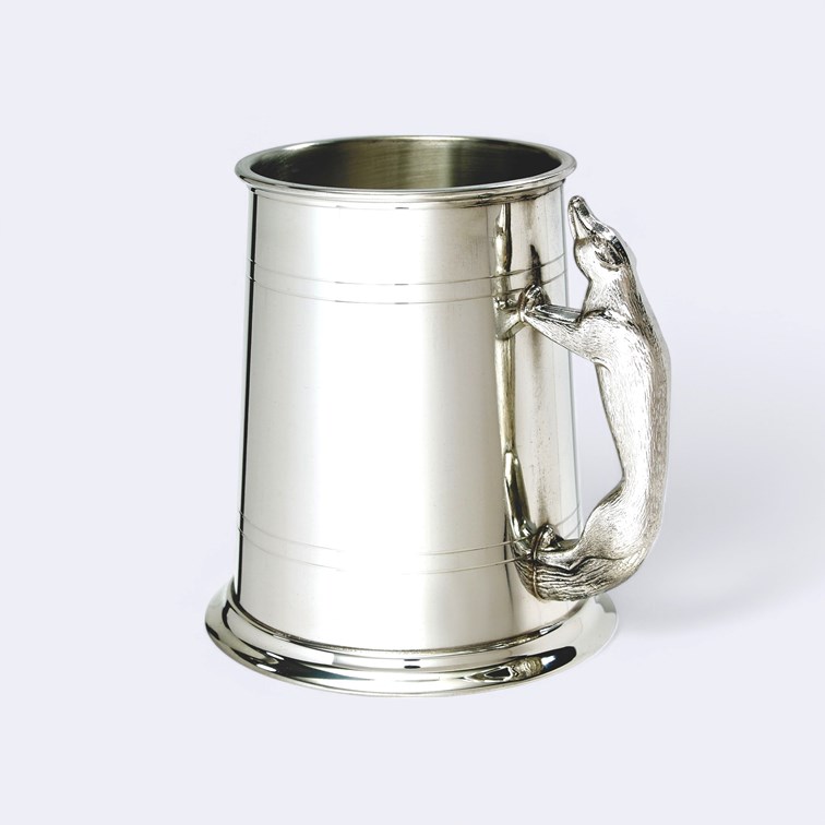 Fox Handle One Pint Pewter Tankard Fox Handle One Pint Pewter Tankard