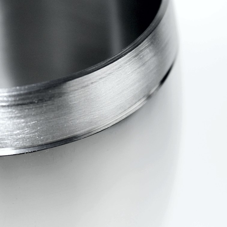 Pewter beaker part satin detail