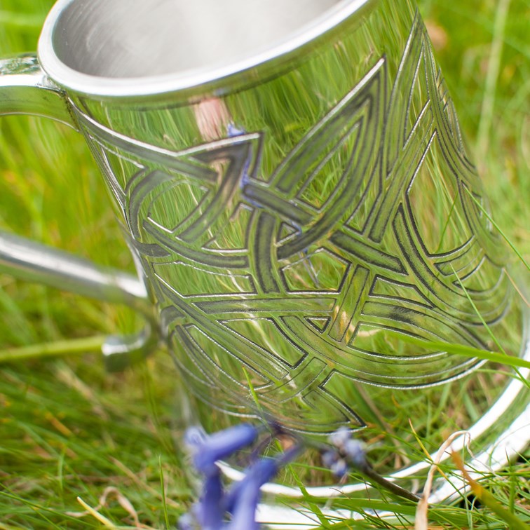 Skye Celtic Embossed One Pint Pewter Tankard