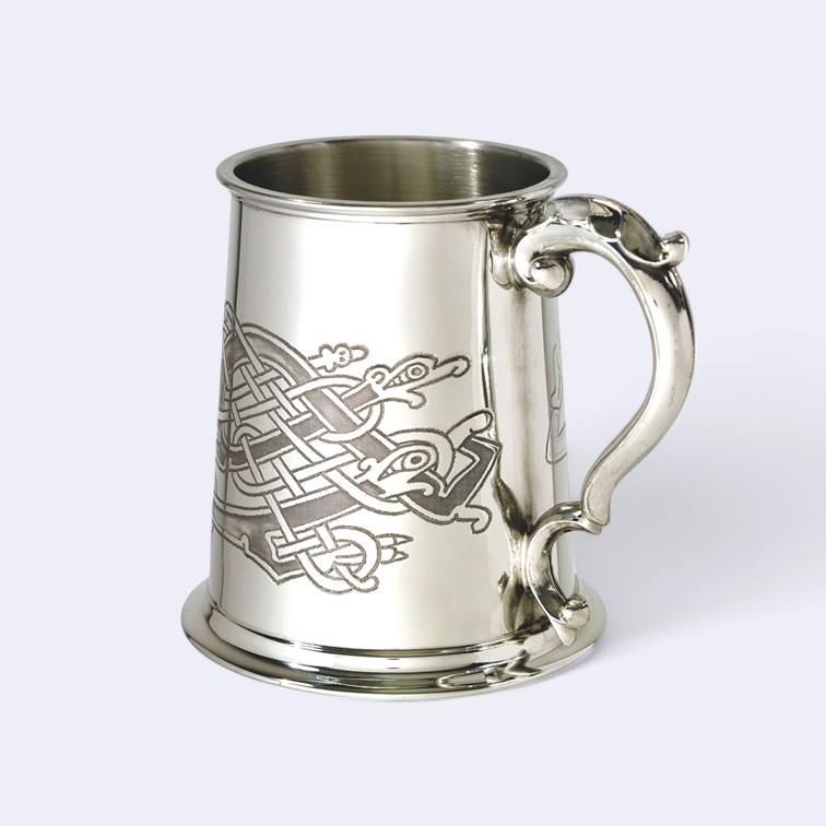Celtic Birds One Pint Pewter Tankard Celtic Birds One Pint Pewter Tankard