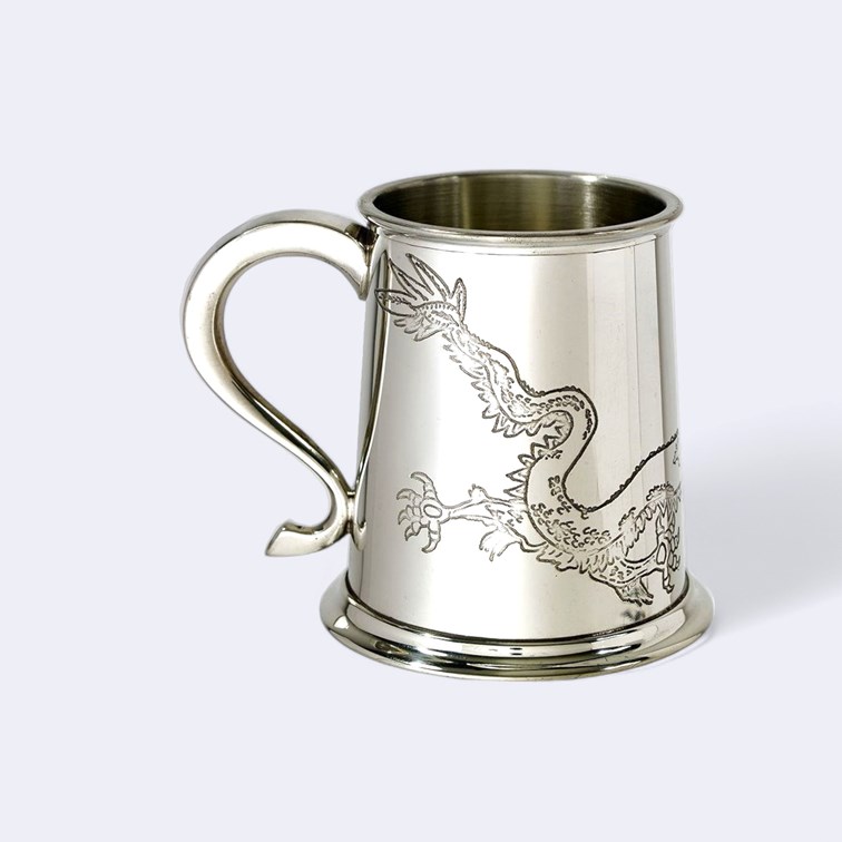 Chinese Dragon One Pint Pewter Tankard Chinese Dragon One Pint Pewter Tankard