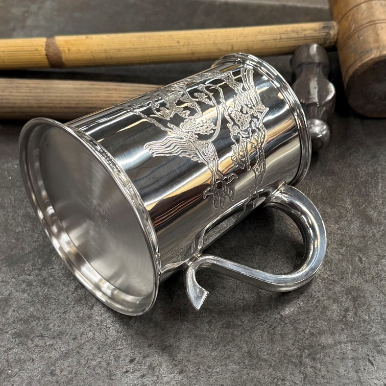 Chinese Dragon One Pint Pewter Tankard