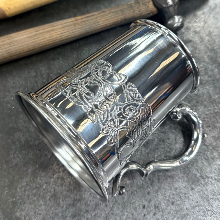 Celtic Dragon One Pint Pewter Tankard