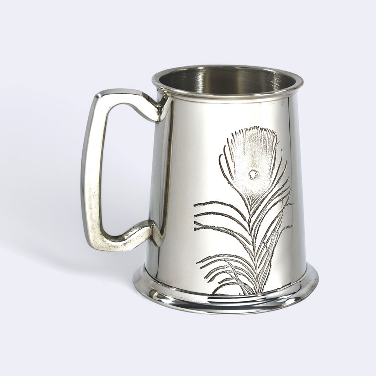 Peacock One Pint Pewter Tankard