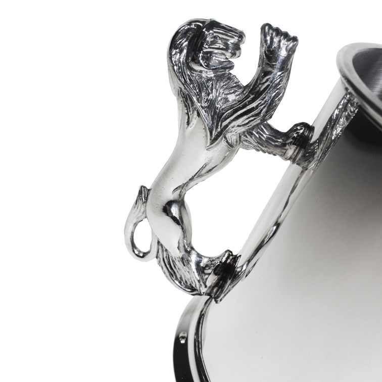 Union Jack Lion Handle One Pint Pewter Tankard