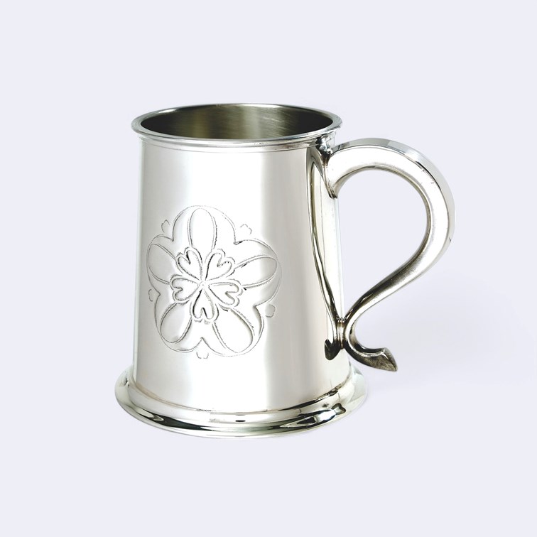 Yorkshire Rose One Pint Pewter Tankard