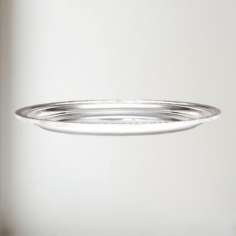 Large Celtic Rim Pewter Tray