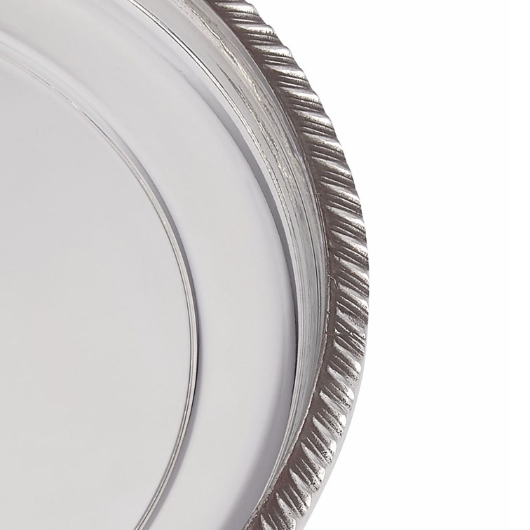 Large Gadroon Rim Pewter Tray Large Gadroon Rim Pewter Tray