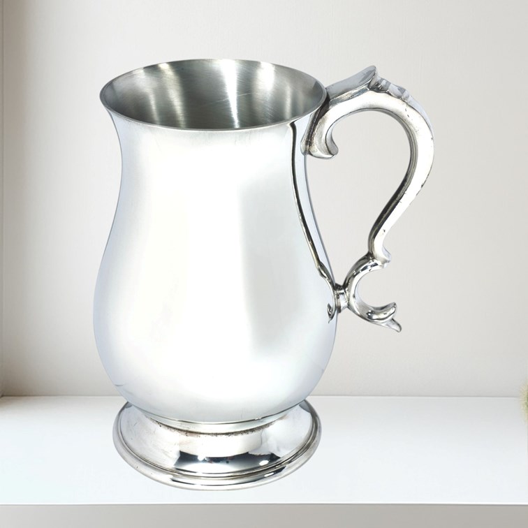 Two Pint Georgian Pewter Tankard