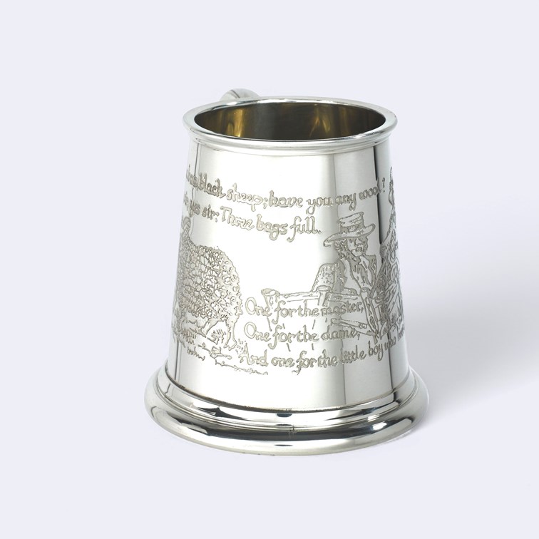 Baa Baa Black Sheep Pewter Baby Mug Baa Baa Black Sheep Pewter Baby Mug