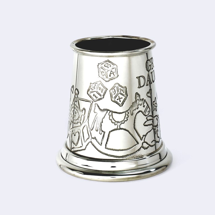 Grand Daughter Pewter Quarter Pint Baby Mug