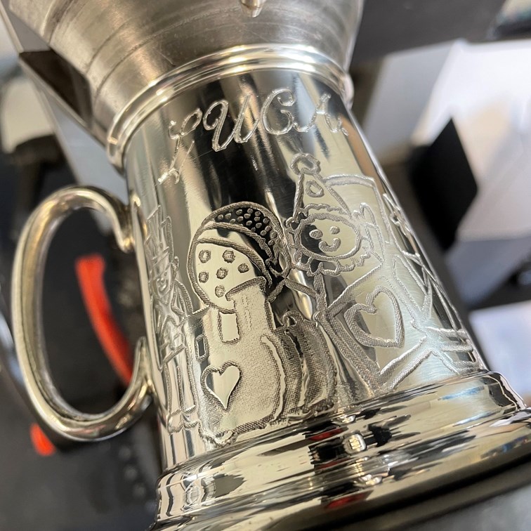 Grandson Pewter Quarter Pint Baby Mug