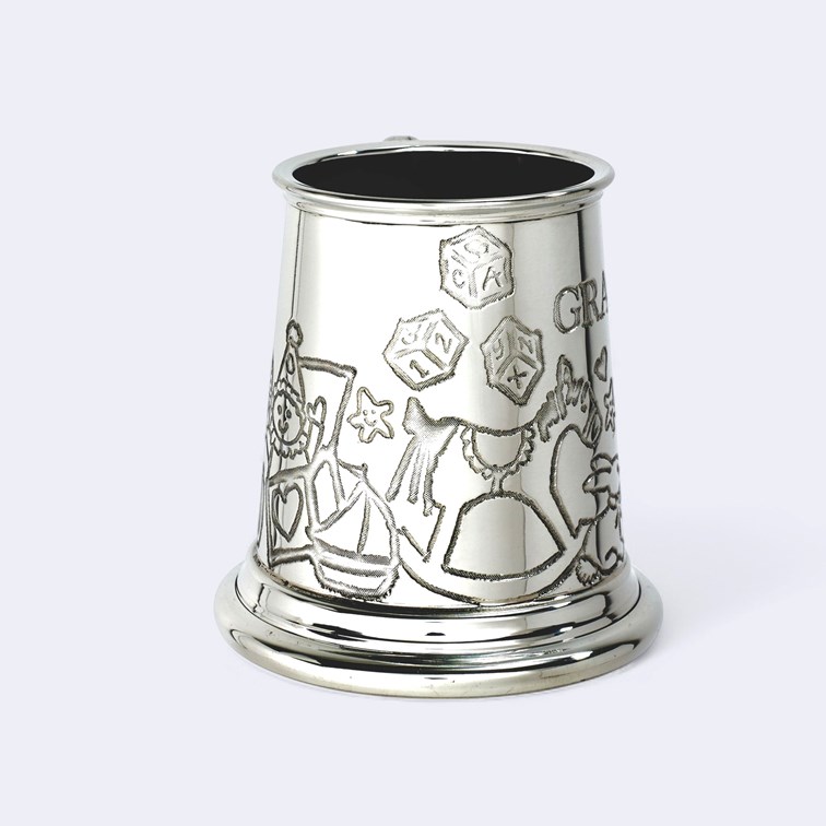 Grandson Pewter Quarter Pint Baby Mug