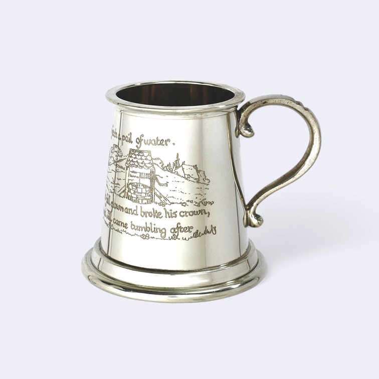 Jack And Jill Pewter Baby Quarter Pint Mug