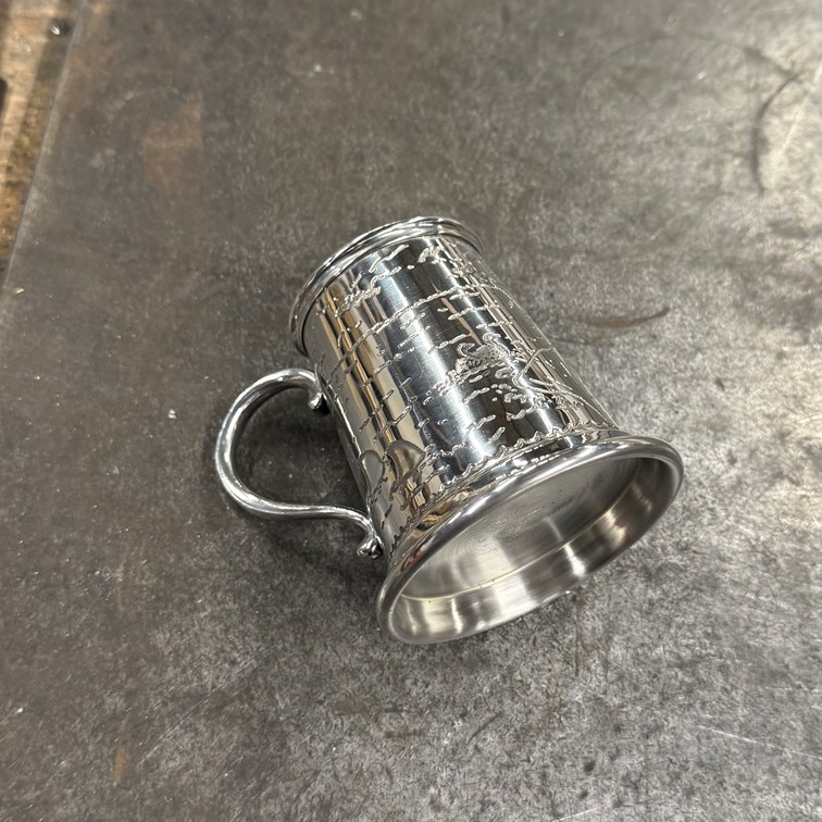 Noahs Ark  Quarter Pint Pewter Baby Mug