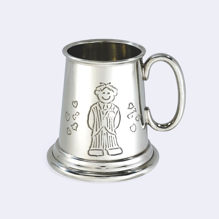 Page Boy Quarter Pint Pewter Baby Mug