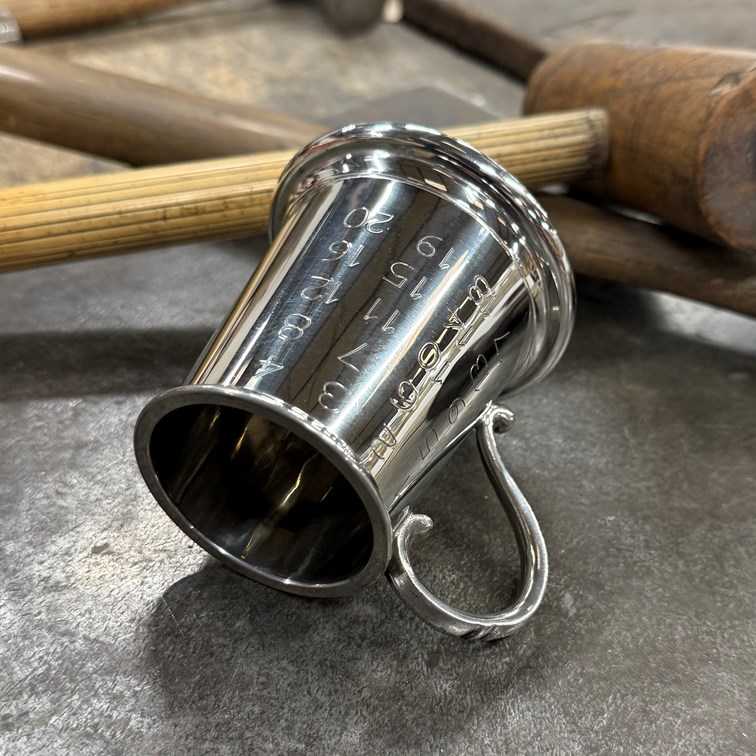 Pewter Tutor Quarter Pint Baby Mug Pewter Tutor Quarter Pint Baby Mug