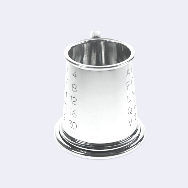 Pewter Tutor Quarter Pint Baby Mug Pewter Tutor Quarter Pint Baby Mug