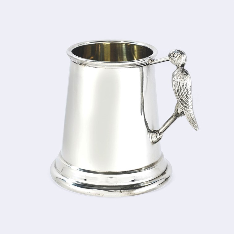 Stork Handle Pewter Quarter Pint Baby Mug Stork Handle Pewter Quarter Pint Baby Mug