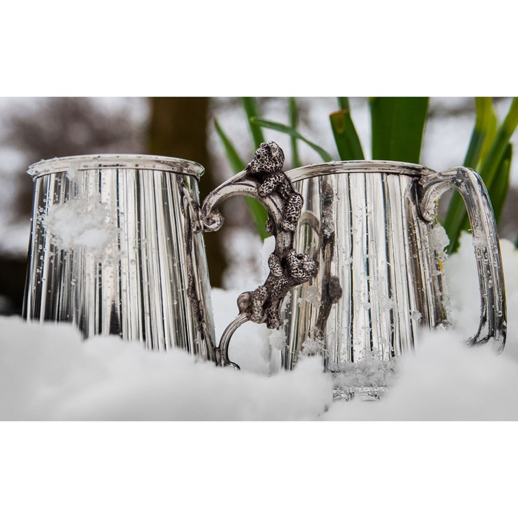 Teddy Bear Handle Pewter Quarter Pint Baby Mug