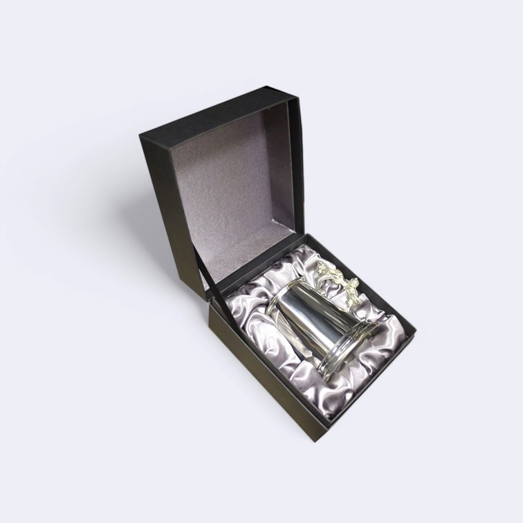 Teddy Bear Handle Pewter Quarter Pint Baby Mug