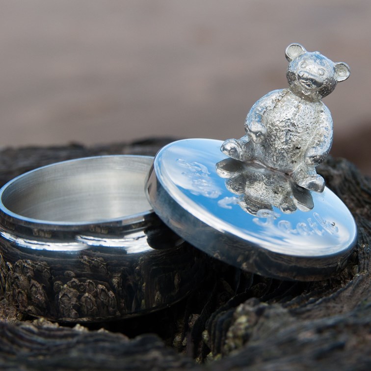 First Tooth Teddy Pewter Trinket Box First Tooth Teddy Pewter Trinket Box