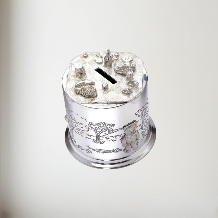 Pewter Teddy Bears Picnic Money Box Pewter Teddy Bears Picnic Money Box