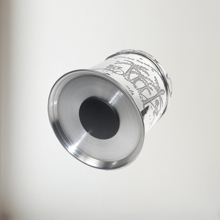 Owl And Pussycat Pewter Money Box