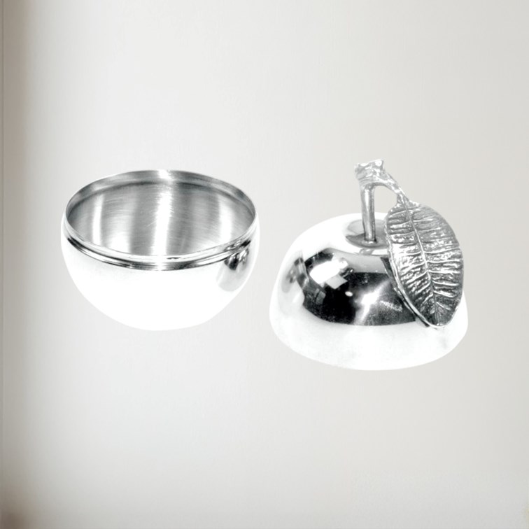 Apple Pewter Trinket Box