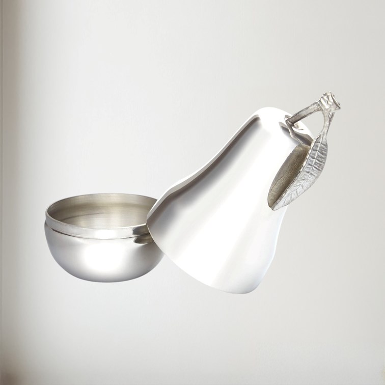 Pewter Pear Trinket Box