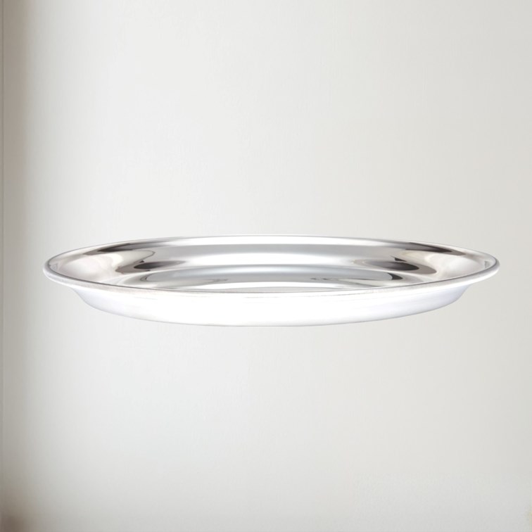 Large 300mm  Round Pewter Tray