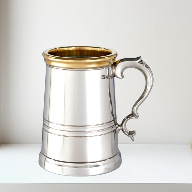 419X Brass Worcester beer tankard 