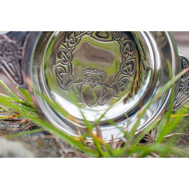 Large Claddagh Pewter Quaich Large Claddagh Pewter Quaich