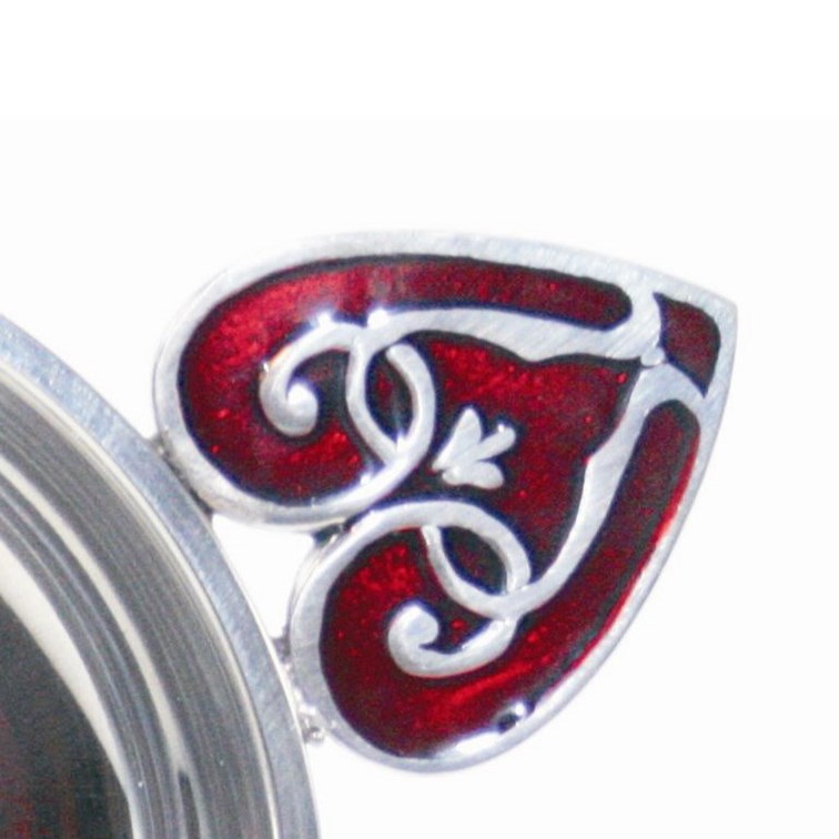 Large Red Heart Of The Highlands Pewter Quaich Large Red Heart Of The Highlands Pewter Quaich