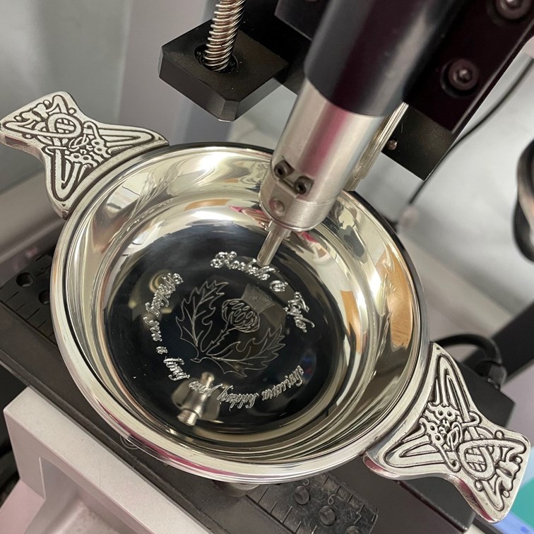 Large Thistle Pewter Quaich Large Thistle Pewter Quaich