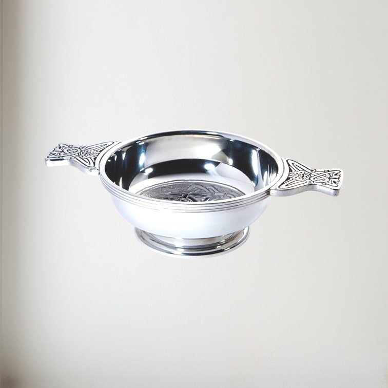 Large Celtic Circle Pewter Quaich Large Celtic Circle Pewter Quaich