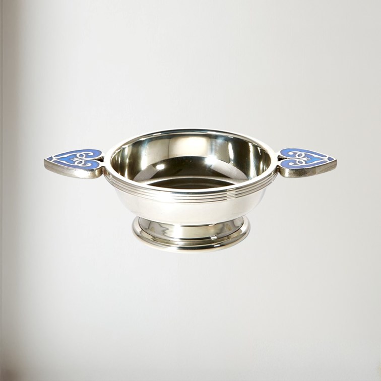 Medium Blue Heart Of The Highlands Quaich Medium Blue Heart Of The Highlands Quaich