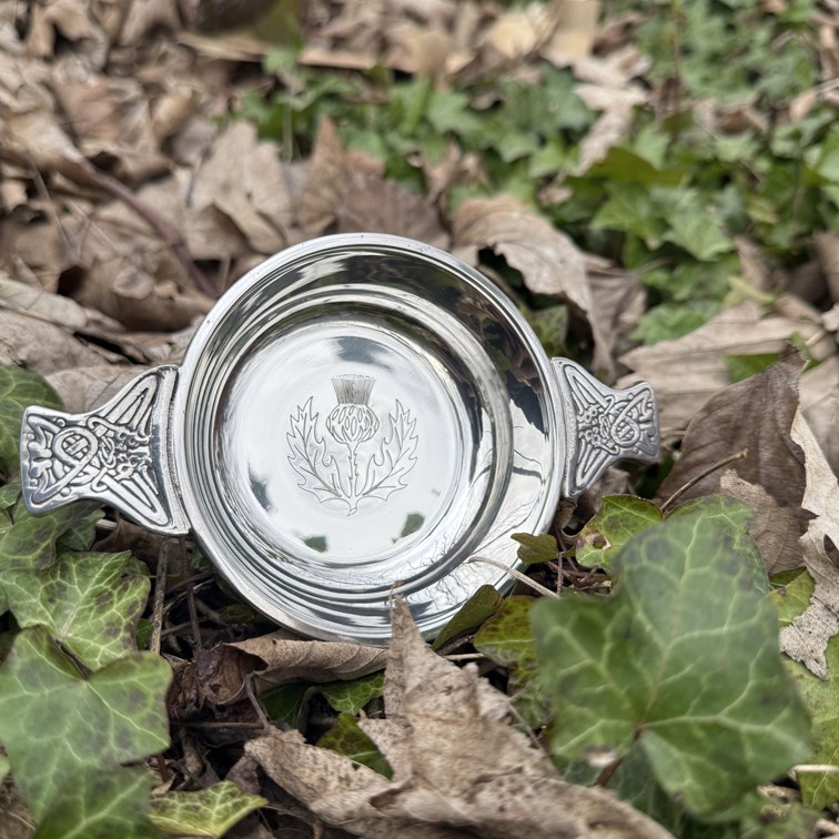 Medium Thistle Pewter Quaich Medium Thistle Pewter Quaich