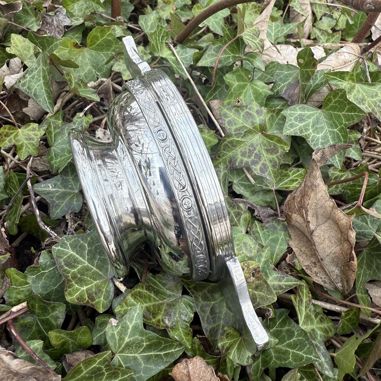 Medium Celtic Band Pewter Quaich