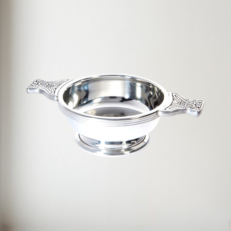 Medium Thistle Pewter Quaich