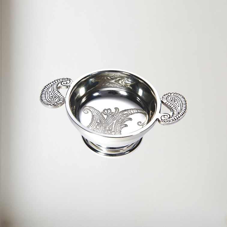Small Paisley Pewter Quaich