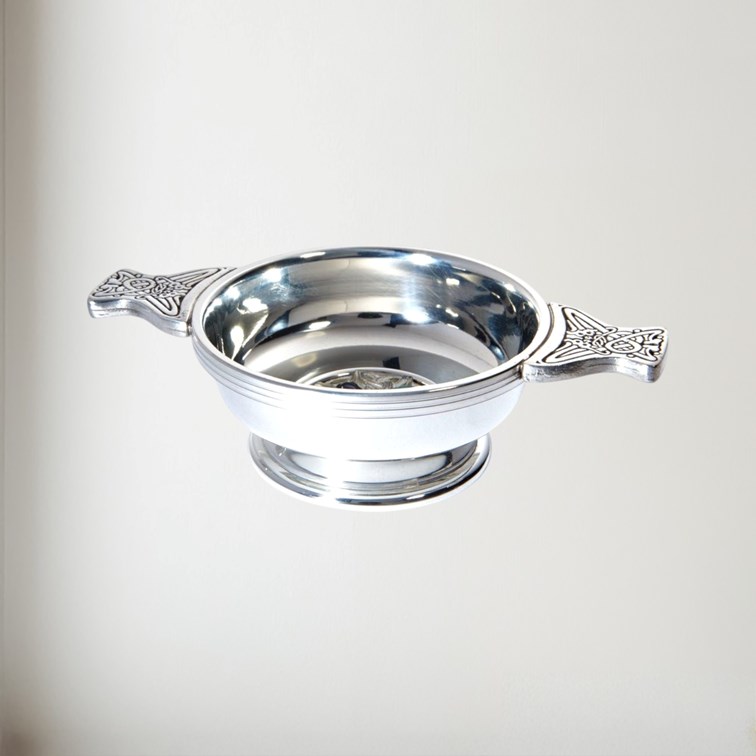 Standard Gem Cross Pewter Quaich Standard Gem Cross Pewter Quaich