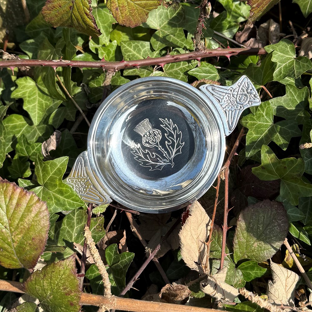 Standard Thistle Pewter Quaich