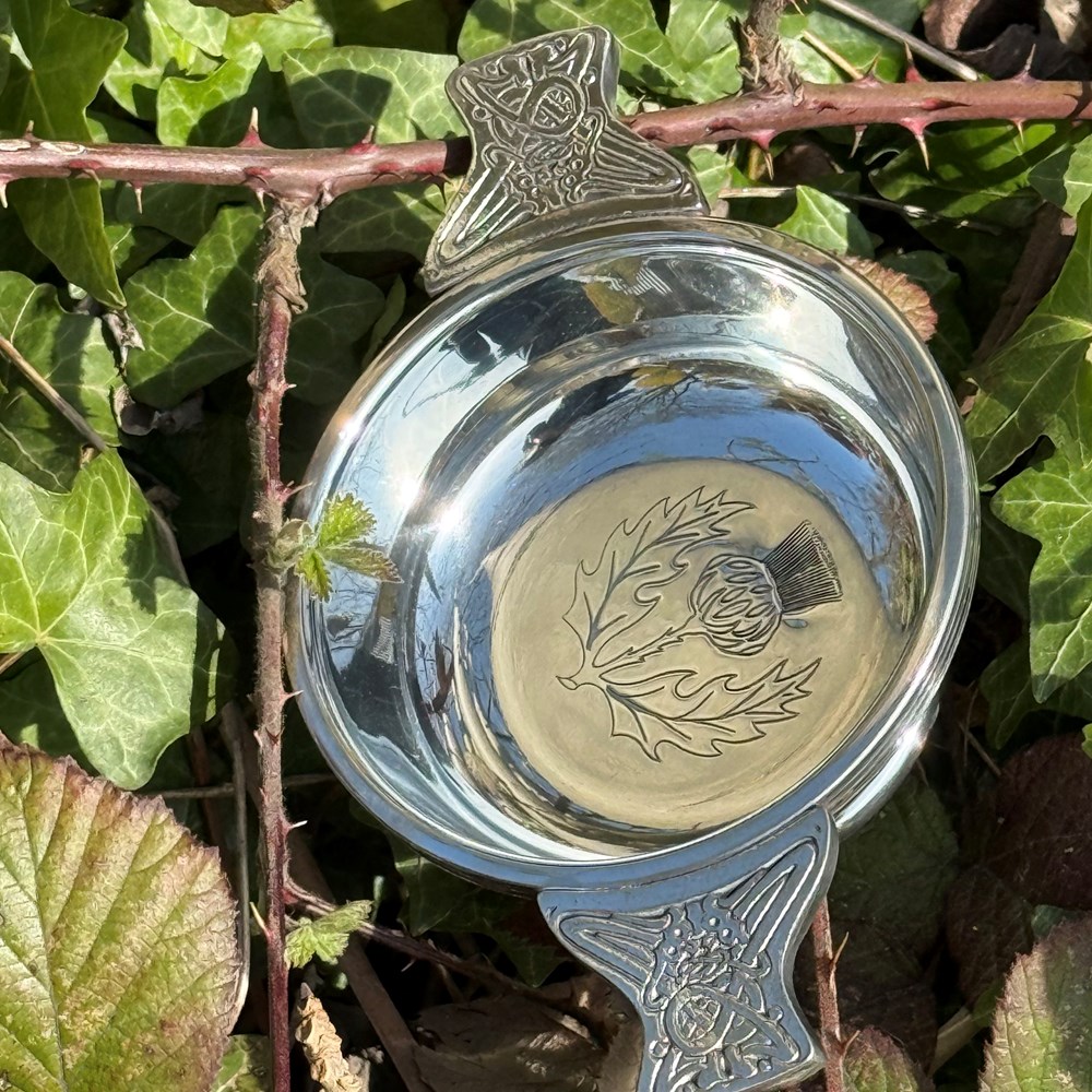 Standard Thistle Pewter Quaich