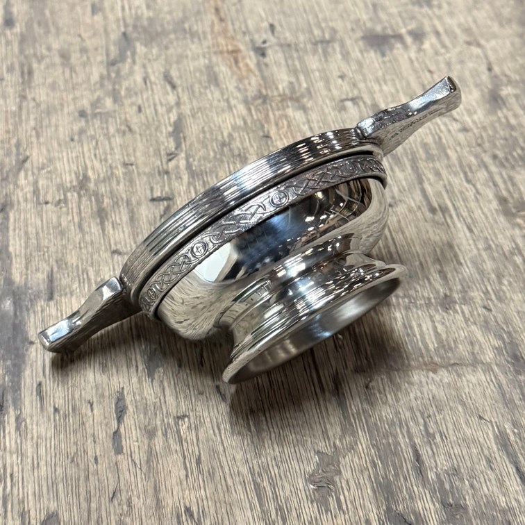 Standard Celtic Band Pewter Quaich Standard Celtic Band Pewter Quaich